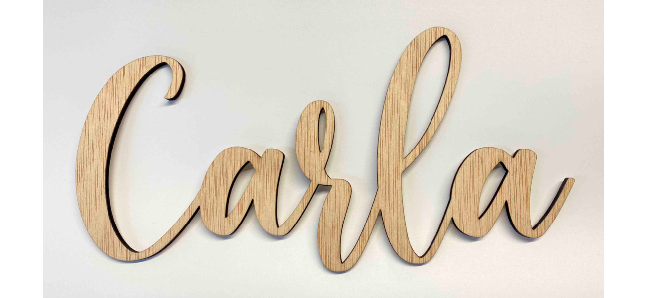 Letras de madera personalizadas para decoración de hogar y negocios, con elección de color, tipo de letra y tamaño. Rotulpro